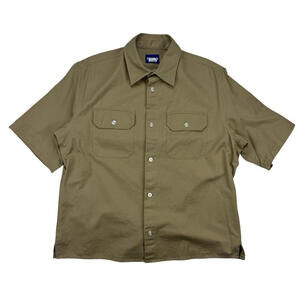 Hugo Boss Ekyno Short Sleeve Button Up Shirt Tan Size M